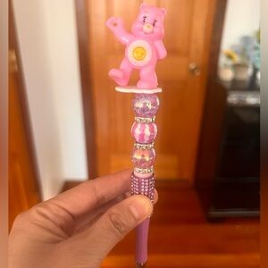 Care Bears Pink and Purple Beaded Pen